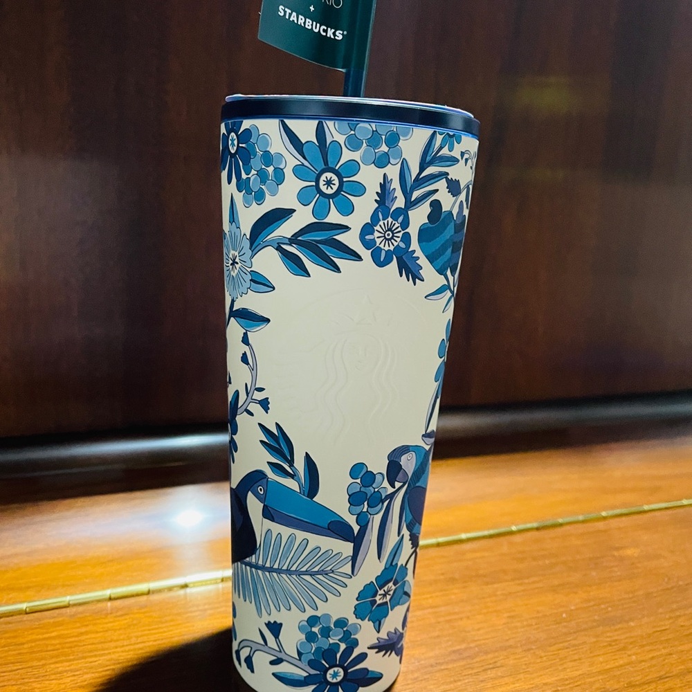 Starbucks X FARM Rio’s 24 oz stainless tumbler. LIMITED- EDITION MERCH COLLAB